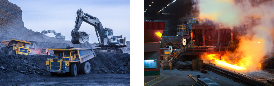 Tagebau und Metallverarbeitung